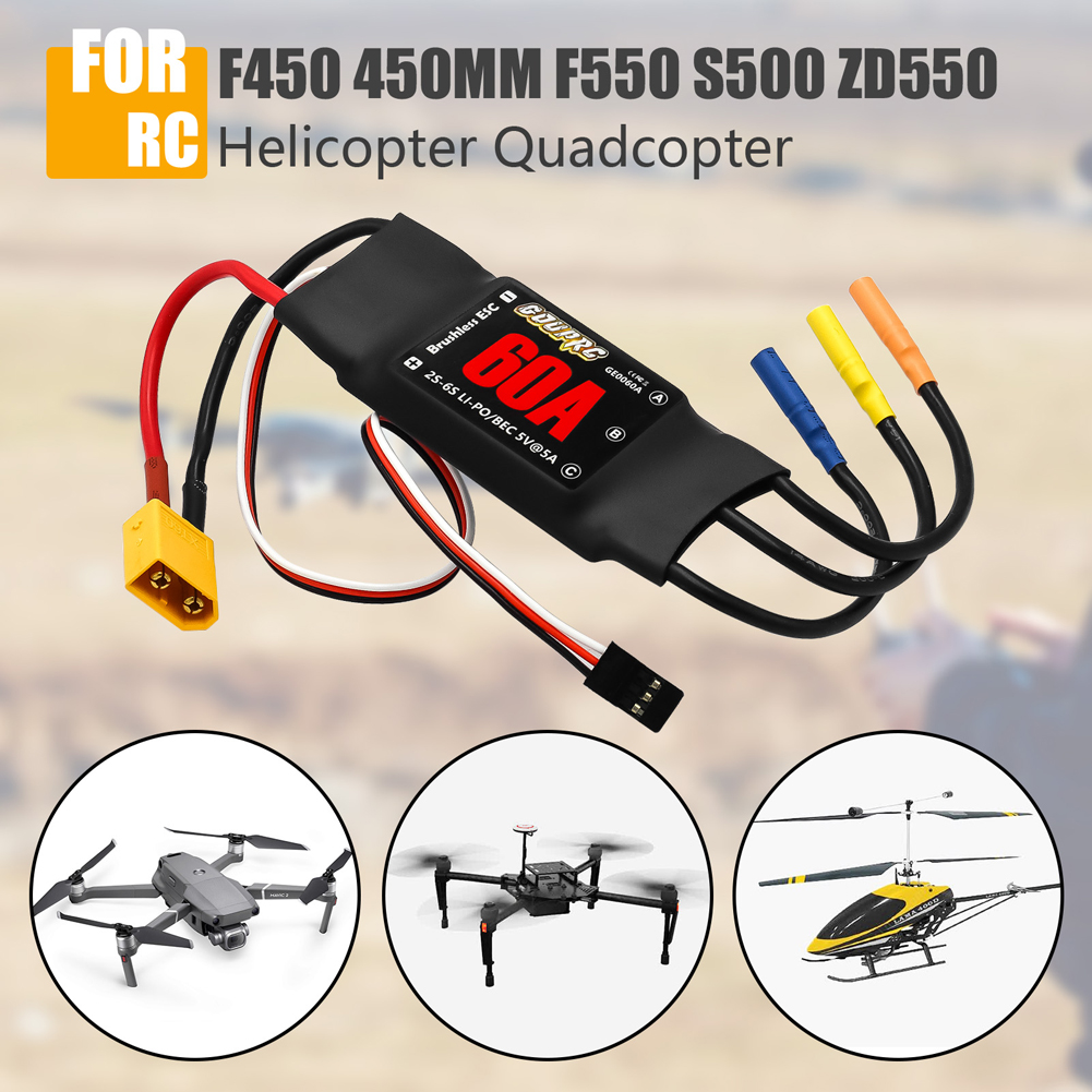 60A Brushless ESC 2-6S Electri - Rc Helicopter Electric review and price