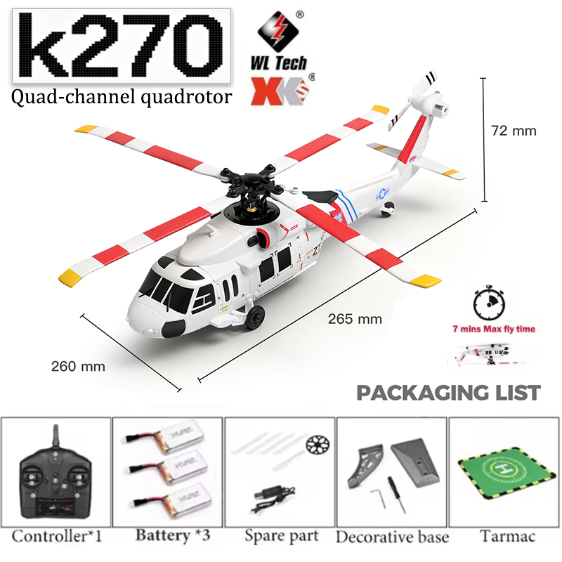 WLtoys K170 K270 UH-60L Brushl - Rc Helicopter Gyro review and price