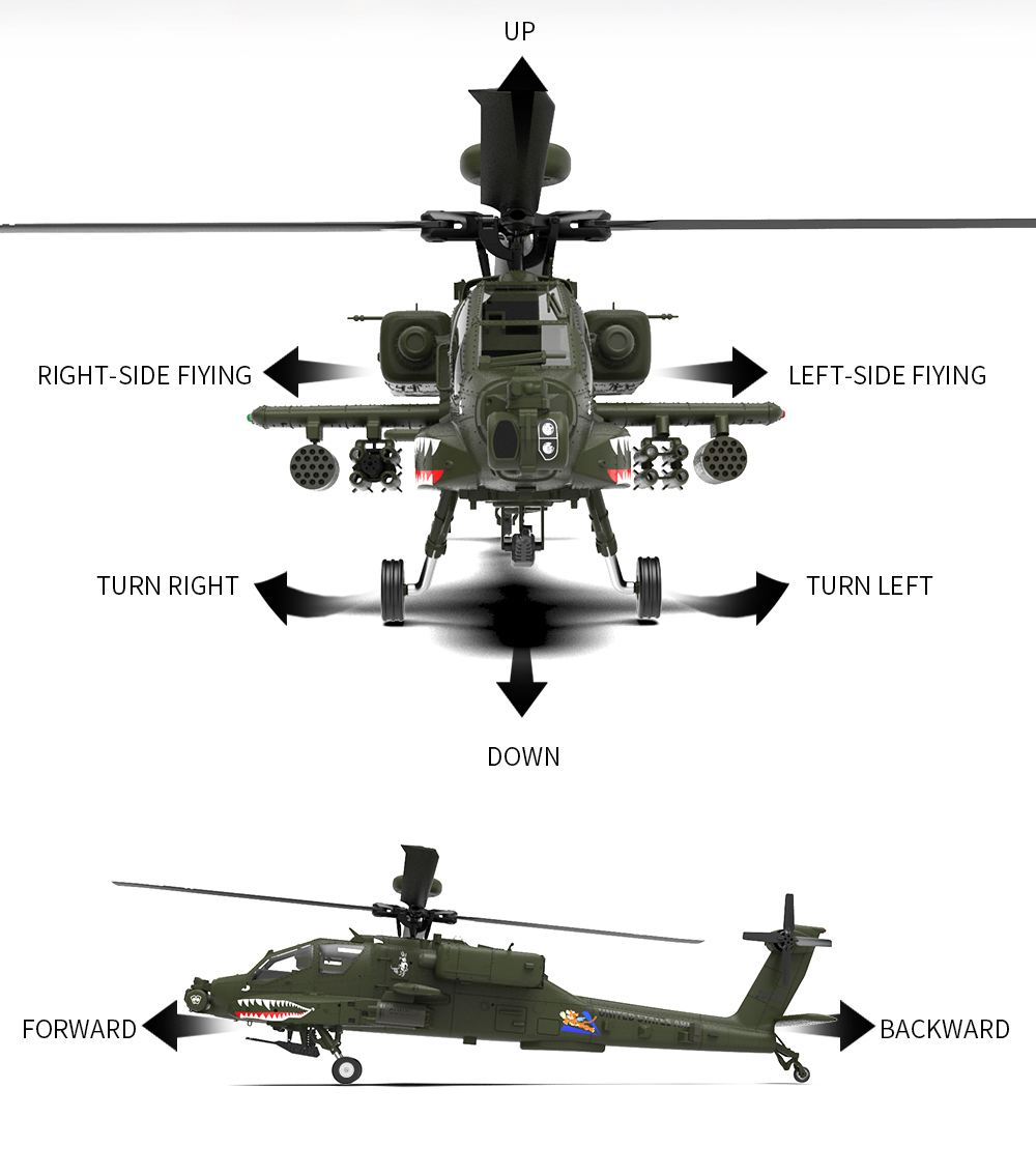 YXZNRC F11 AH-64D Apache RC He - Rc Helicopter Gyro review and price